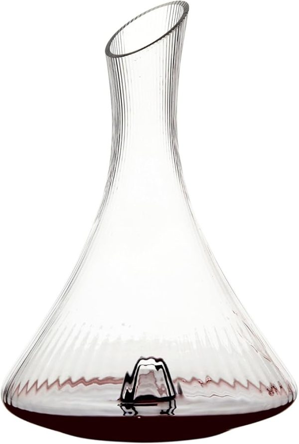 SXJ089: CLEAR RIBBED CARAFE - Image 2