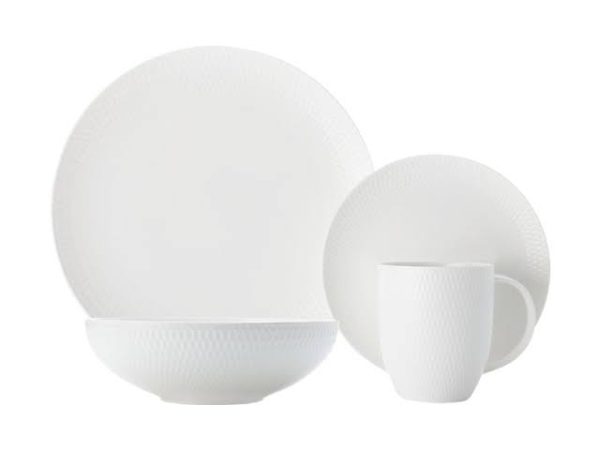 DV0032: WHITE DIAMONDS DINNER SET 16PC