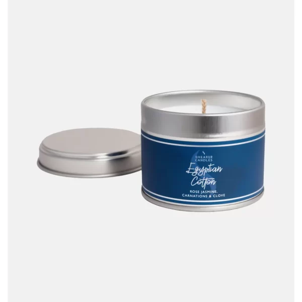 SC0420: SMALL TIN EGYPTIAN COTTON CANDLE