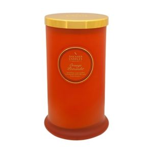 SC8603: ORANGE POMANDER PILLAR JAR & LID CANDLE
