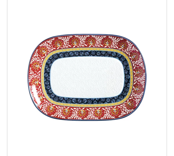 DR0091: BOHO OBLONG PLATTER 45 X 33CM