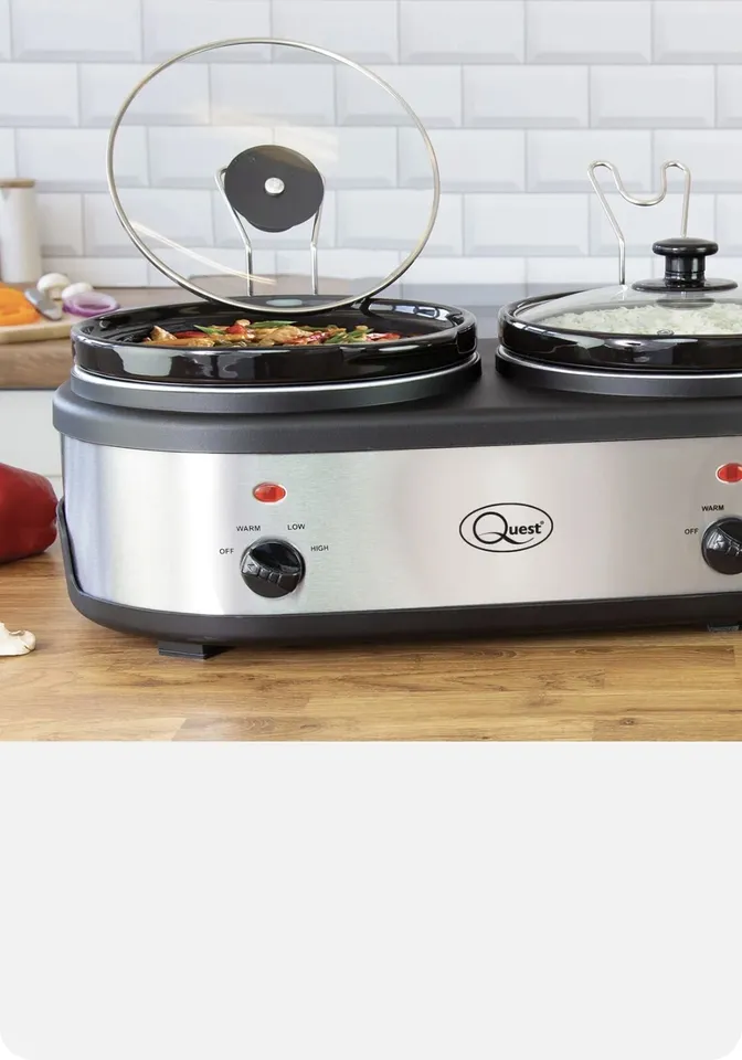 16530: 3-POT S/STEEL SLOW COOKER BUFFET SERVER - Image 2