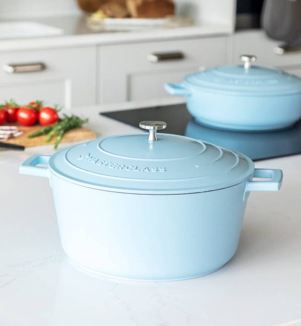 MS ALUM. SKY BLUE CASS. DISH 28CM 5L - Image 2