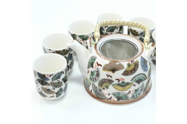 HERBAL TEAPOT SET CHINA FANS