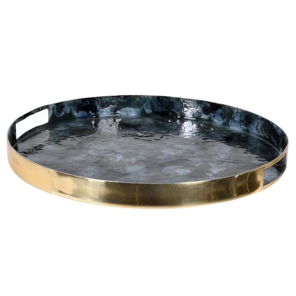 FOREST ENAMEL ROUND TRAY