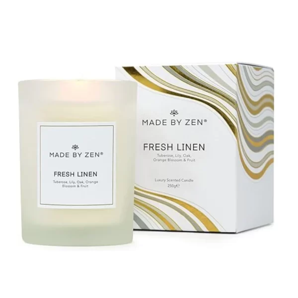 FRESH LINEN SCENTED CANDLE 250G