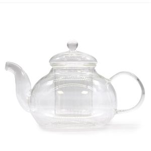 GLASS INFUSER TEAPOT - ROUND PEARL 800ML