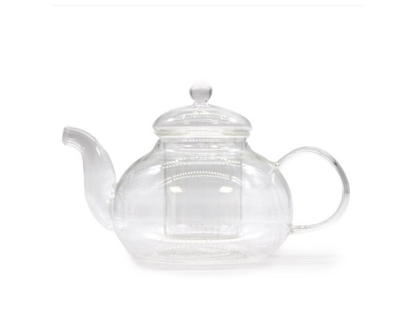 GLASS INFUSER TEAPOT - ROUND PEARL 800ML