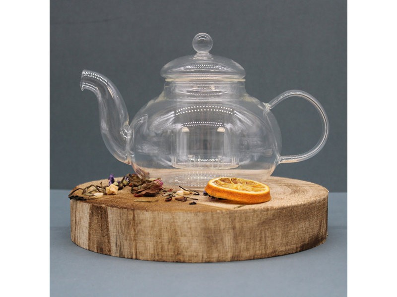 GLASS INFUSER TEAPOT - ROUND PEARL 800ML - Image 2