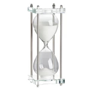 HOURGLASS WITH CRYSTAL STAND
