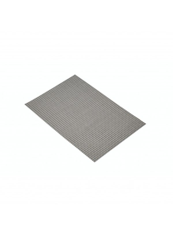 KCPMMET01: WOVEN PLACEMATS METALLIC GREY S/6
