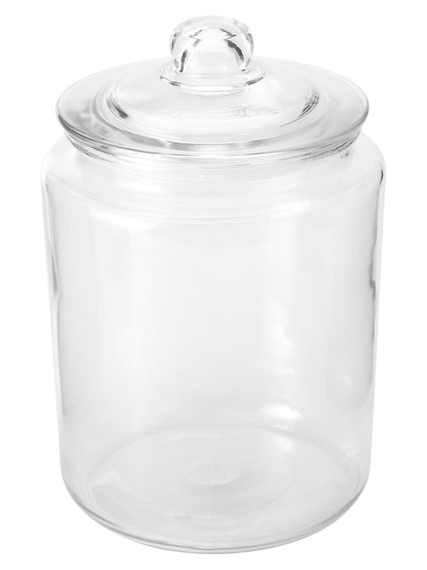 LARGE GLASS JAR W/LID