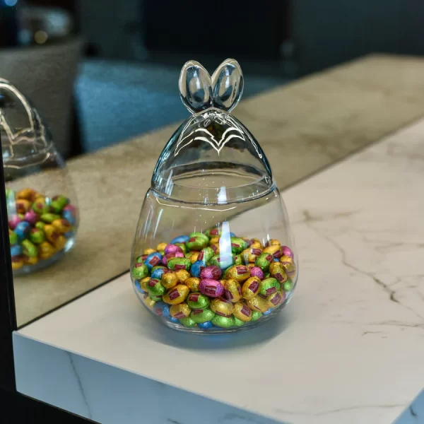 RABBIT EARS BONBON GLASS JAR - Image 2