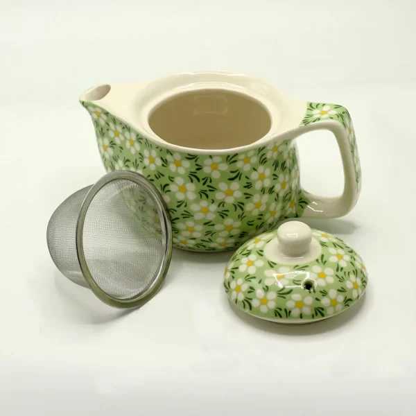 SMALL HERBAL TEAPOT GREEN DAISEY - Image 2