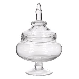 SMALL SQUAT GLASS BONBON JAR