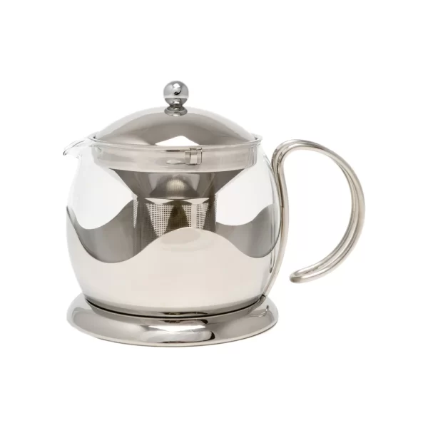S/STEEL GLASS INFUSER TEAPOT 1.2L