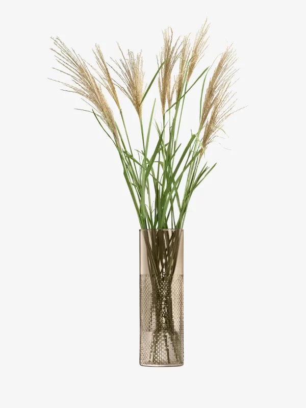 WR16: WICKER VASE TAUPE H40CM