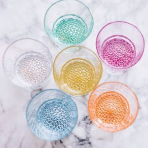 VDVM100450: TUMBLERS METAL 42CL COLOURS S/6