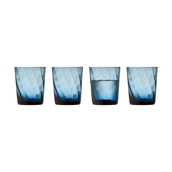 LY30188: VIENNA WATER GLASS 30CL S/4 BLUE