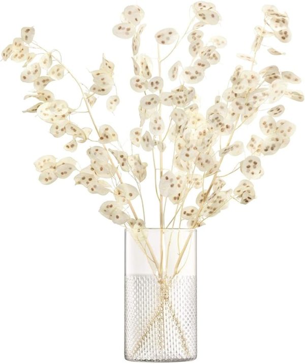 WR11: WICKER VASE/LANTERN CLEAR H25CM
