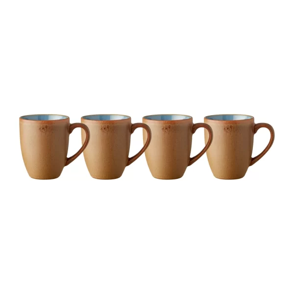 WOOD/STONEWARE MUG 30CL S/4 - Image 2