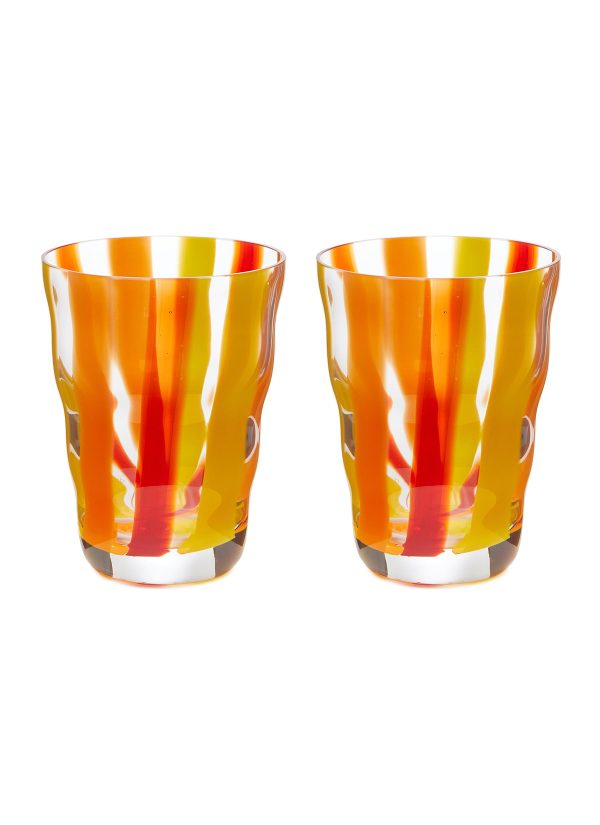FK02: FOLK TUMBLER ORANGE/RED YELLOW S/2