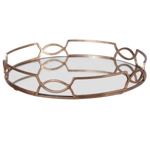 SCROLL MIRRORED TRAY