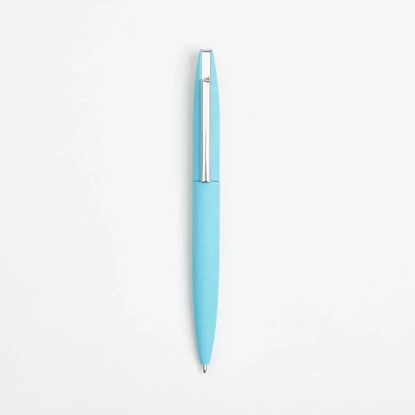 RECYCLED SOFT TOUCH BLADE BALL PEN - BLUE