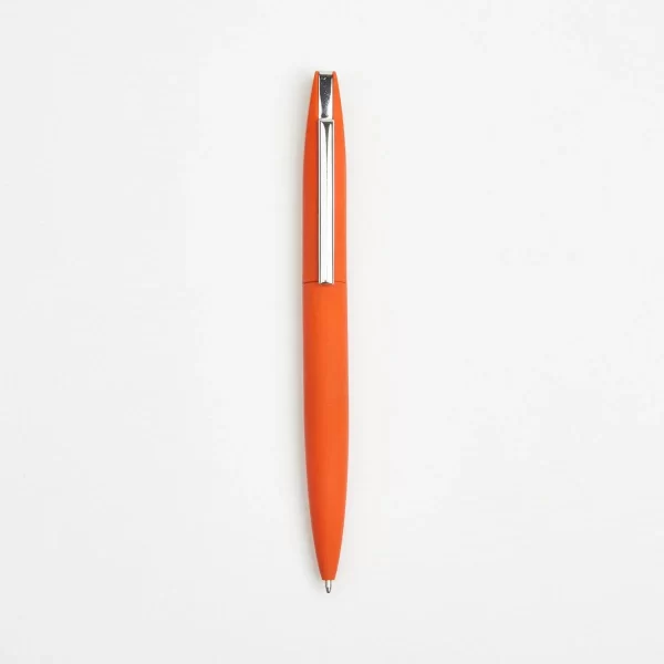 RECYCLED SOFT TOUCH BLADE BALL PEN - ORANGE