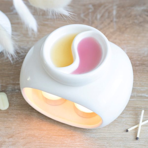 DOUBLE CERAMIC OIL BURNER - OFF WHITE - Image 2