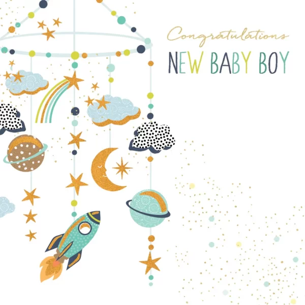 CONGRATULATIONS NEW BABY BOY CARD