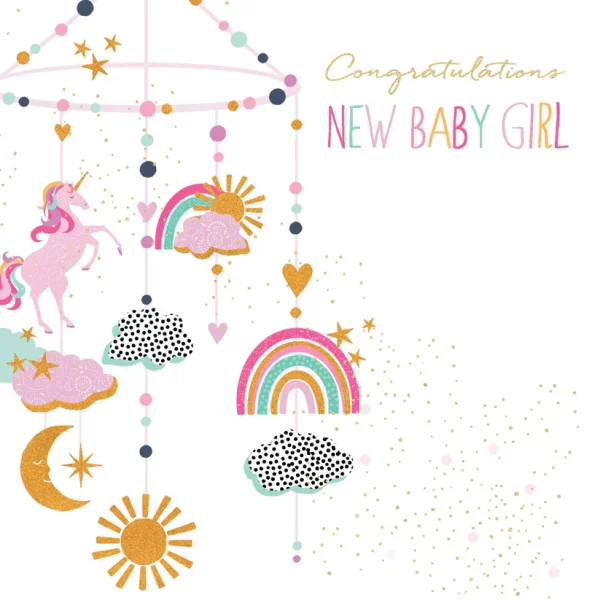 CONGRATULATIONS NEW BABY GIRL CARD