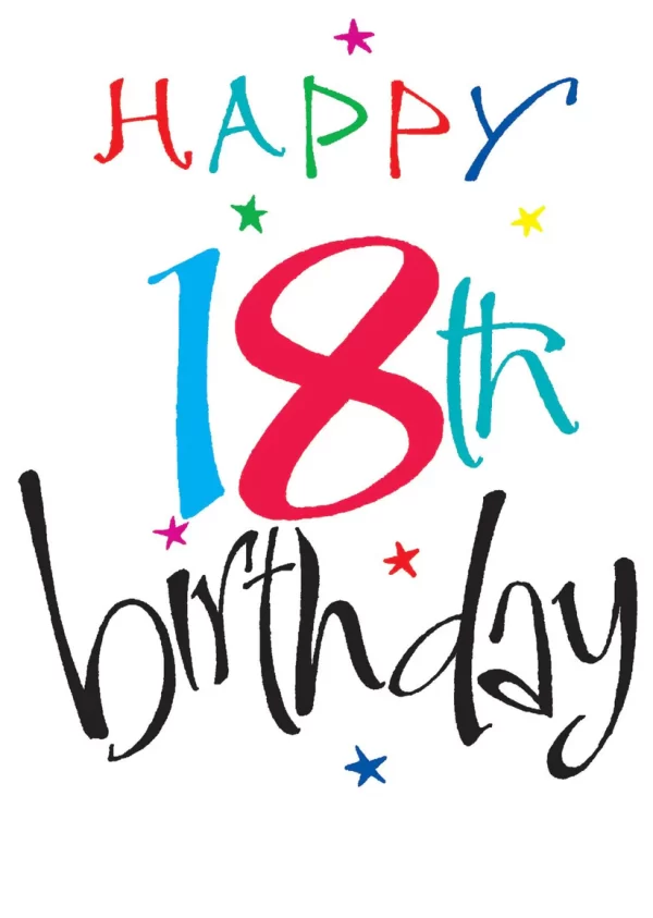 HAPPY 18TH BIRTHDAY CARD