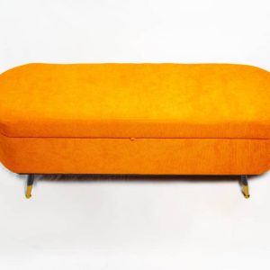 BURNT ORANGE OTTOMAN