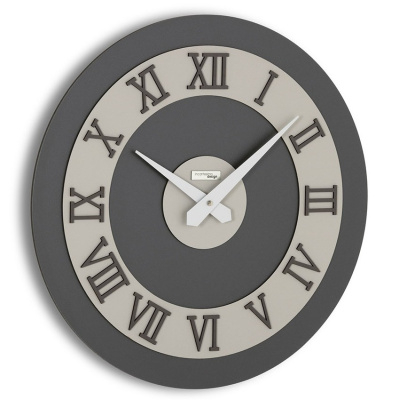 412 GSP: GEMINI DARK GREY STONE CLOCK