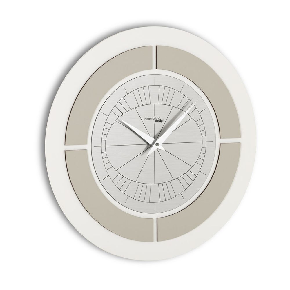 415 BNM: SATURNUS DARK WHITE METAL CLOCK