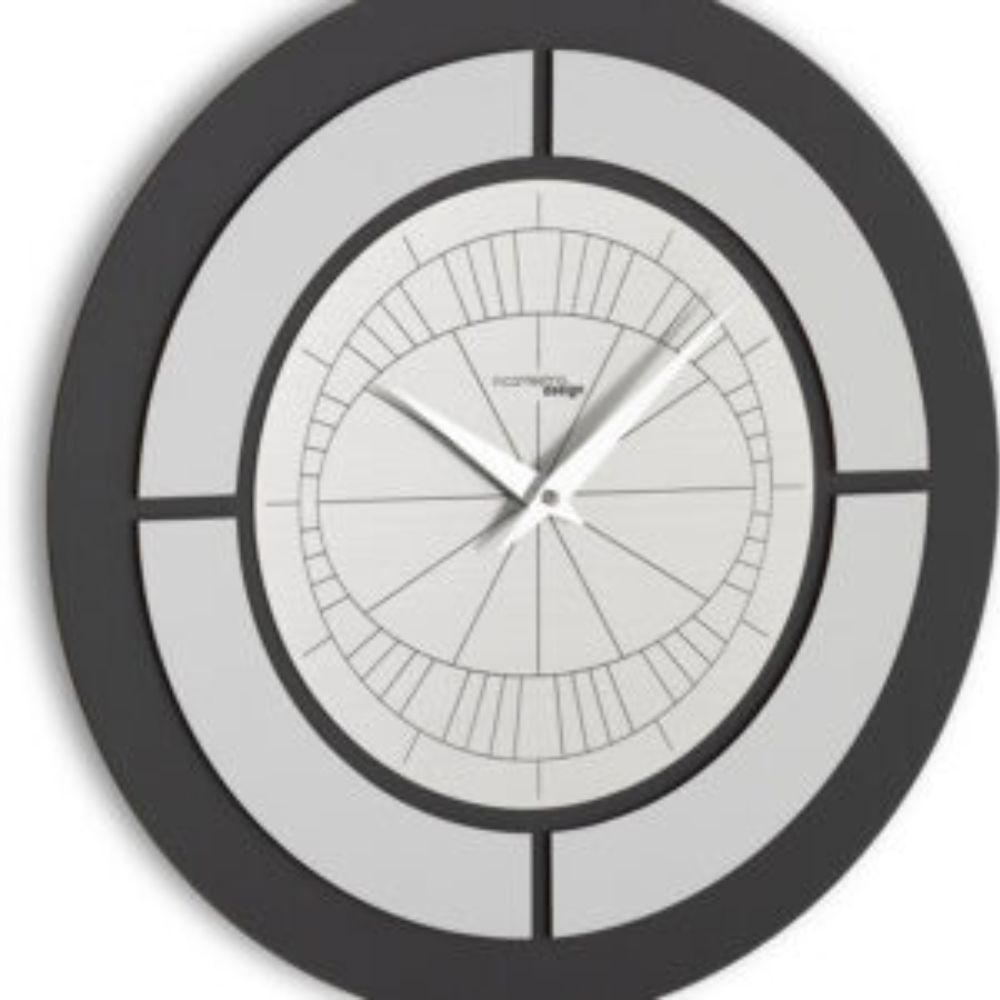 415 GSM: SATURNUS DARK GREY METAL CLOCK