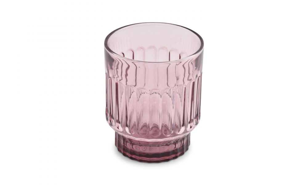 801300: GLASS 30CL PINK TONE S/4