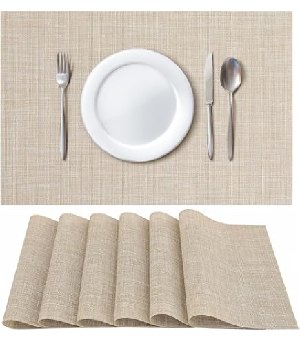 GI0008: MW TBL ACC CROSSH PMAT 45 X 30CM TAUPE S/6