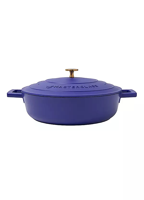 MCMSCR28EBLU: MC CAST ALUM. E. BLUE SHALLOW CASS. DISH 28CM