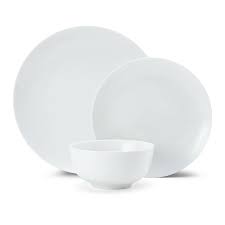 MKCHALK12PC: MIKASA CHALK 12PC PORCELAIN DINNER SET