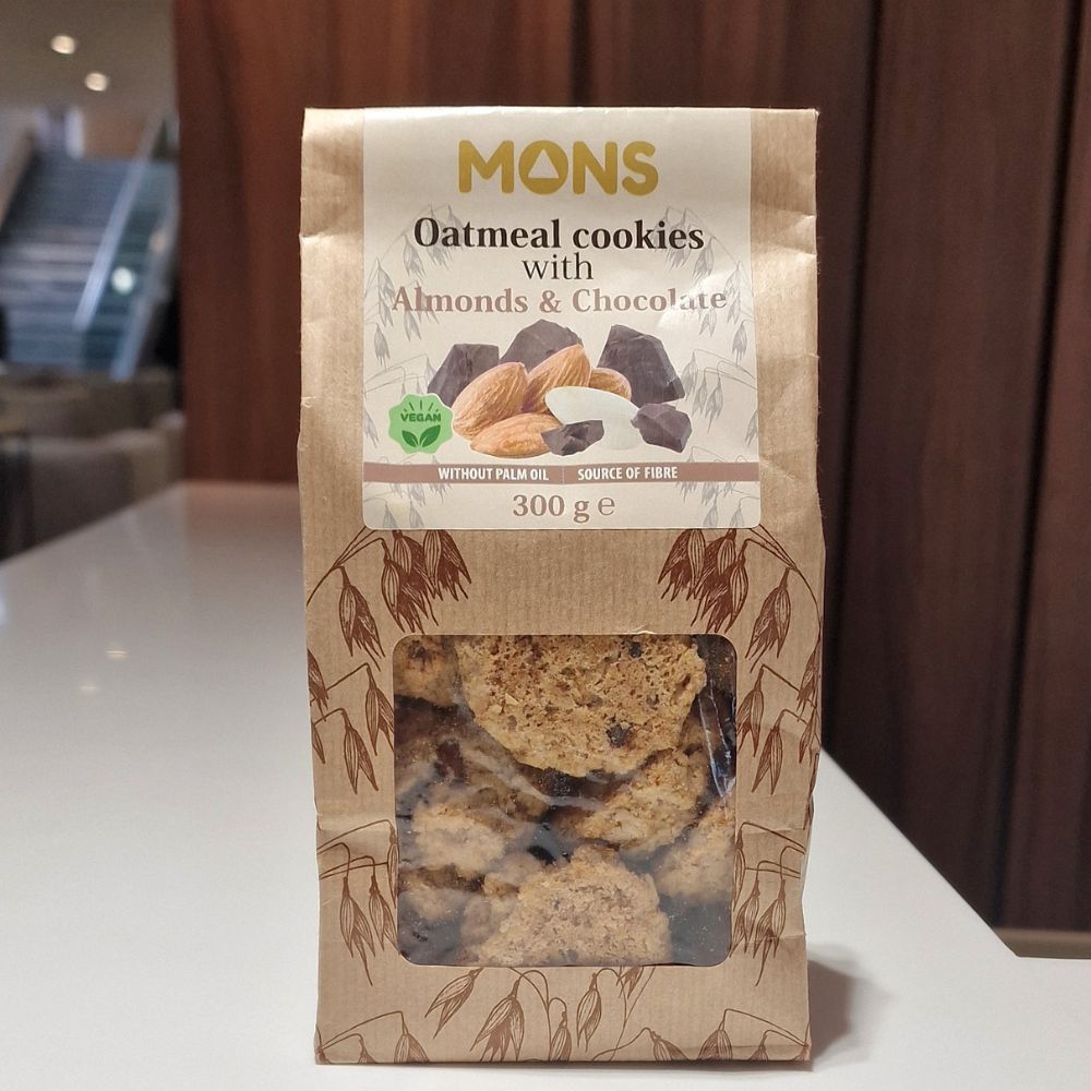 OAT COOKIES W/ALMONDS & CHOC 300G