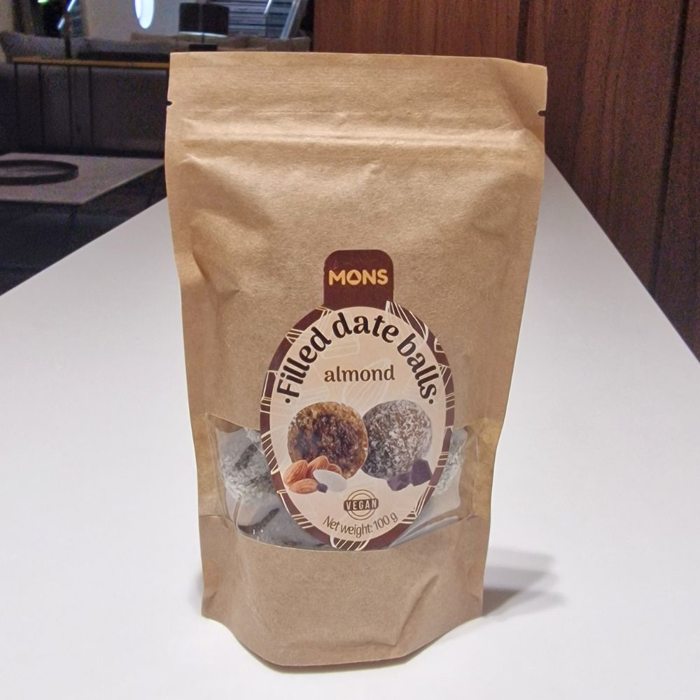 FILLED DATE BALLS W/ALMONDS & CACAO 100G