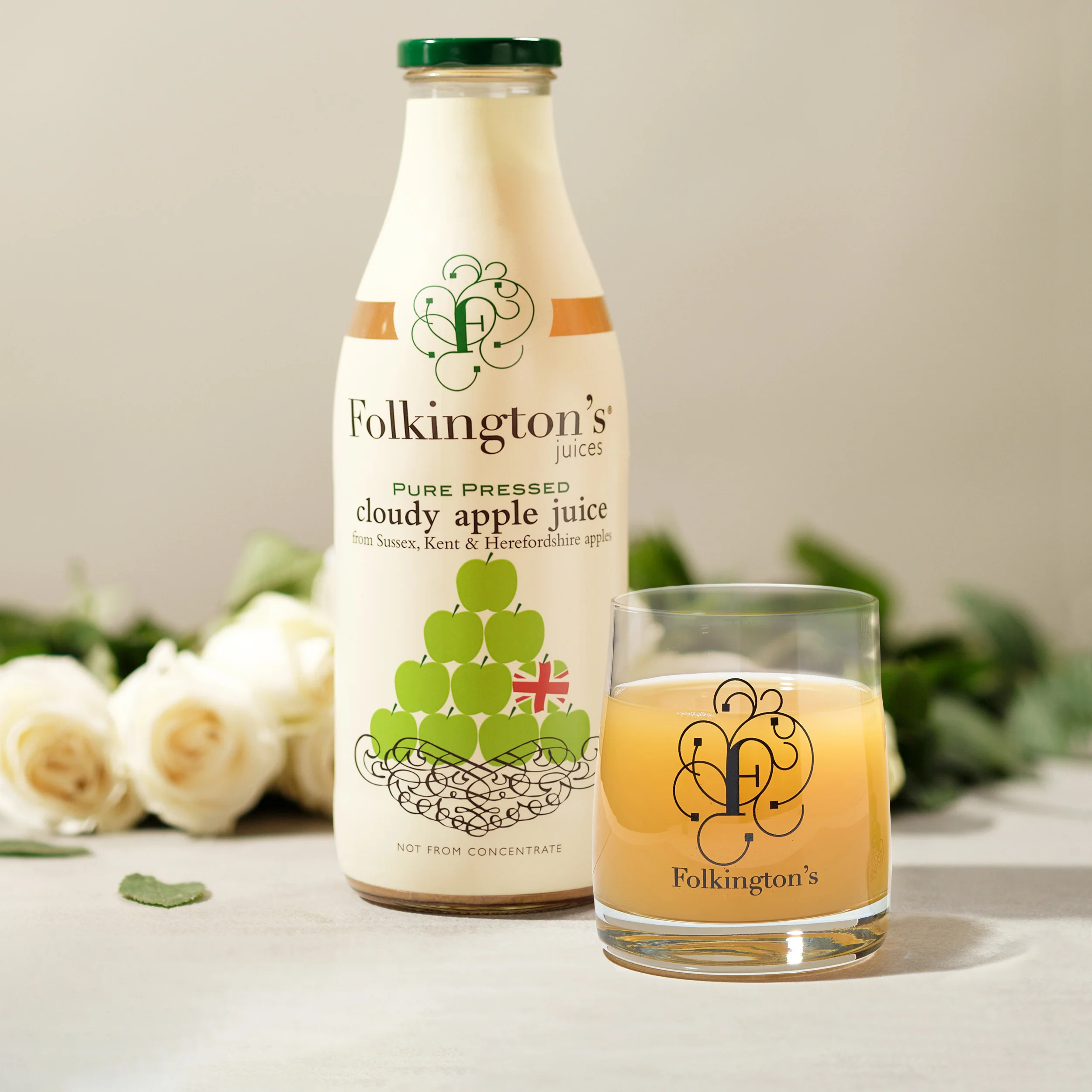 FOLKINGTON APPLE JUICE 1L