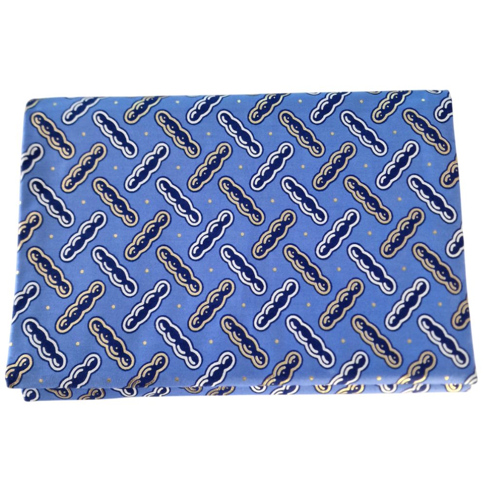 SATIN COTTON FABRIC B. BLUE