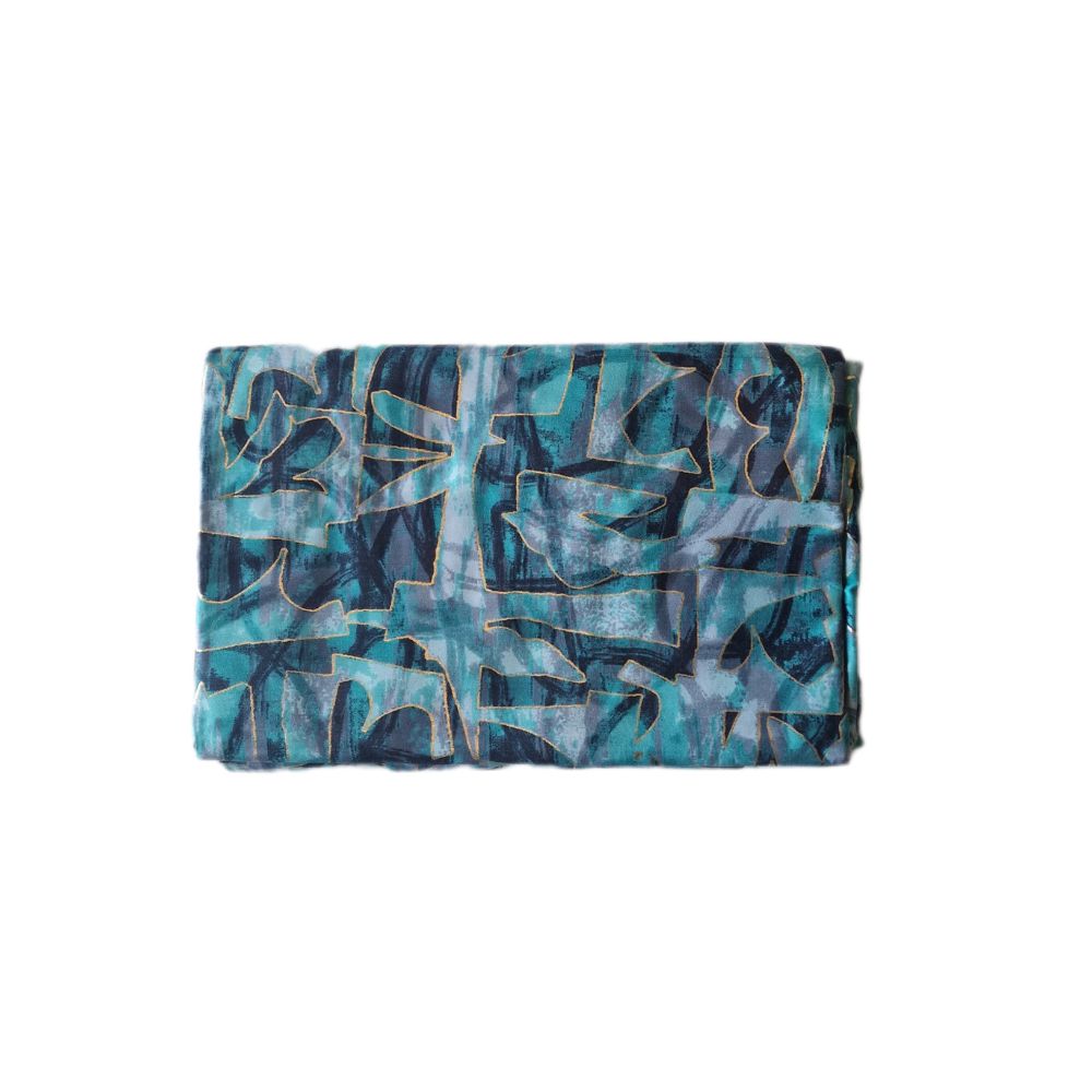 SATIN COTTON FABRIC B. BLUE