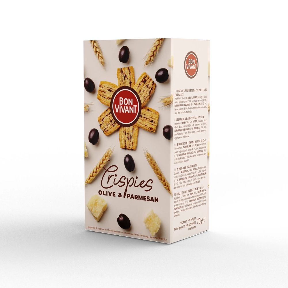 BLACK OLIVES & PARMESAN CRISPIES 70G