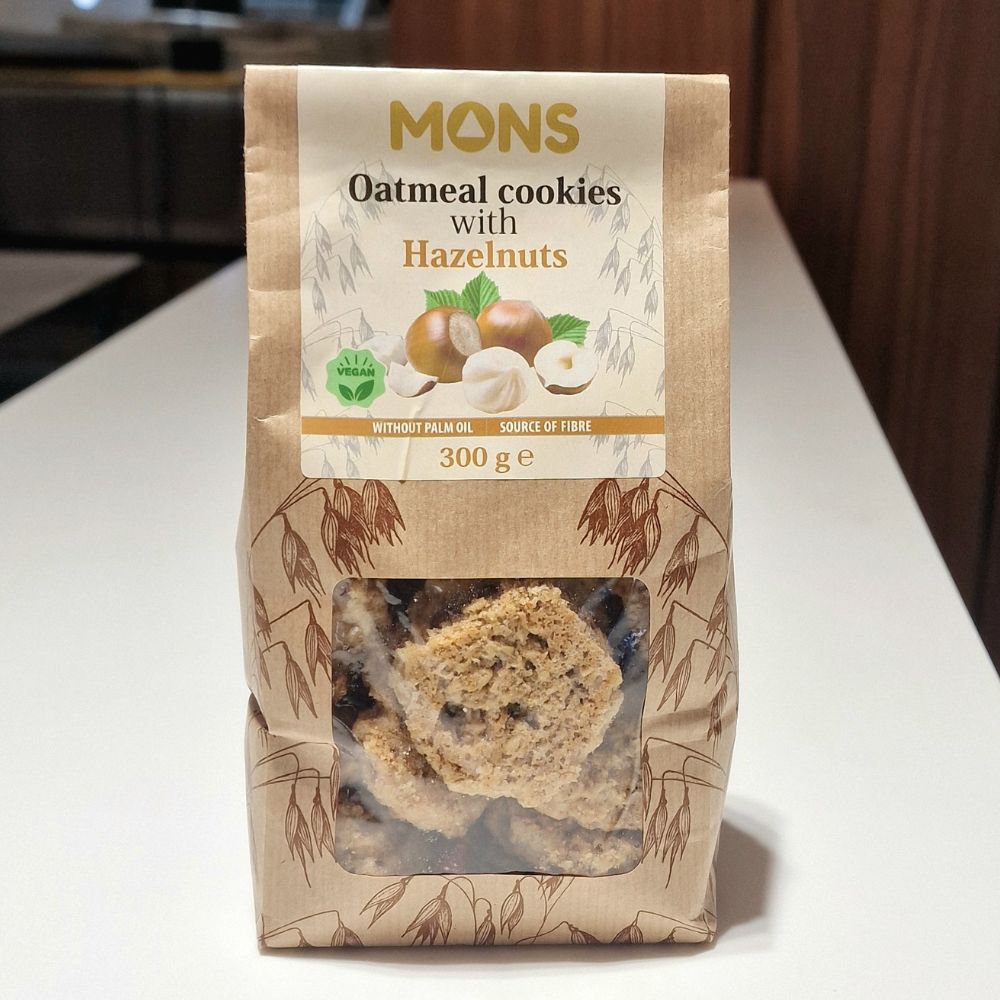 OAT COOKIES W/HAZELNUT 300G