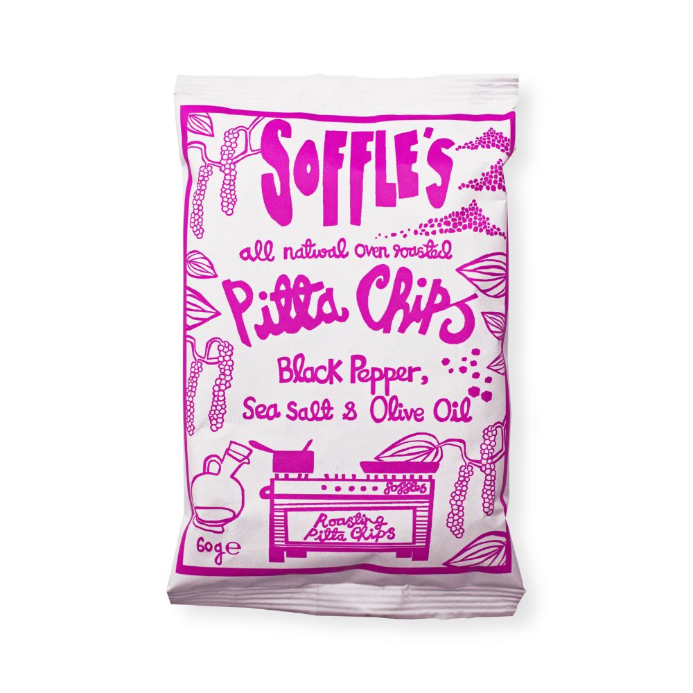 BLACK PEPPER, SEA SALT & OLIVE PITTA CHIPS 165G