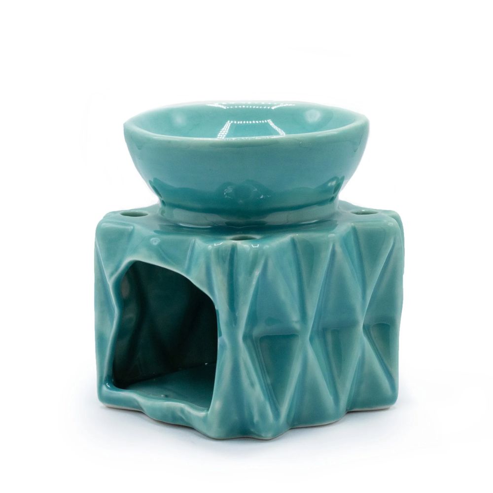 OB-323: GEOMETRIC OIL BURNER- BLUE